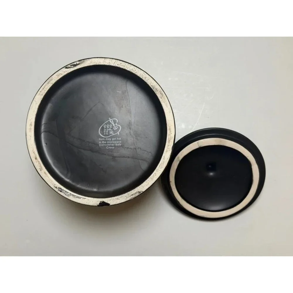 Black Ceramic Storage Jars